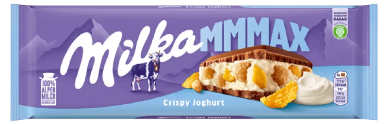 Milka Mmmax Packung von der Sorte Crispy Joghurt