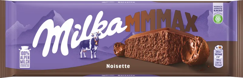 Milka Mmmax Packung von der Sorte Noisette